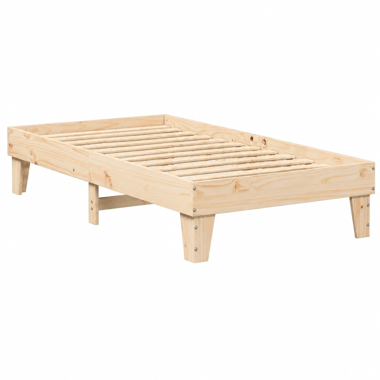 Cama de Madera de Pino 90x200 cm sin Colchón para Dormitorio