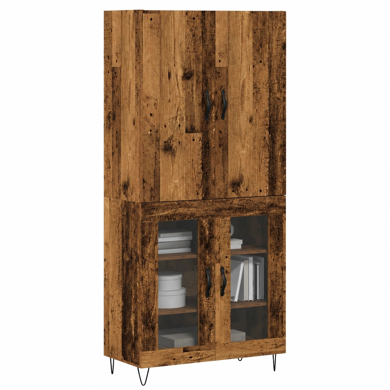 Aparador Moderno de Madera y Vidrio para Comedor, Práctico y Elegante