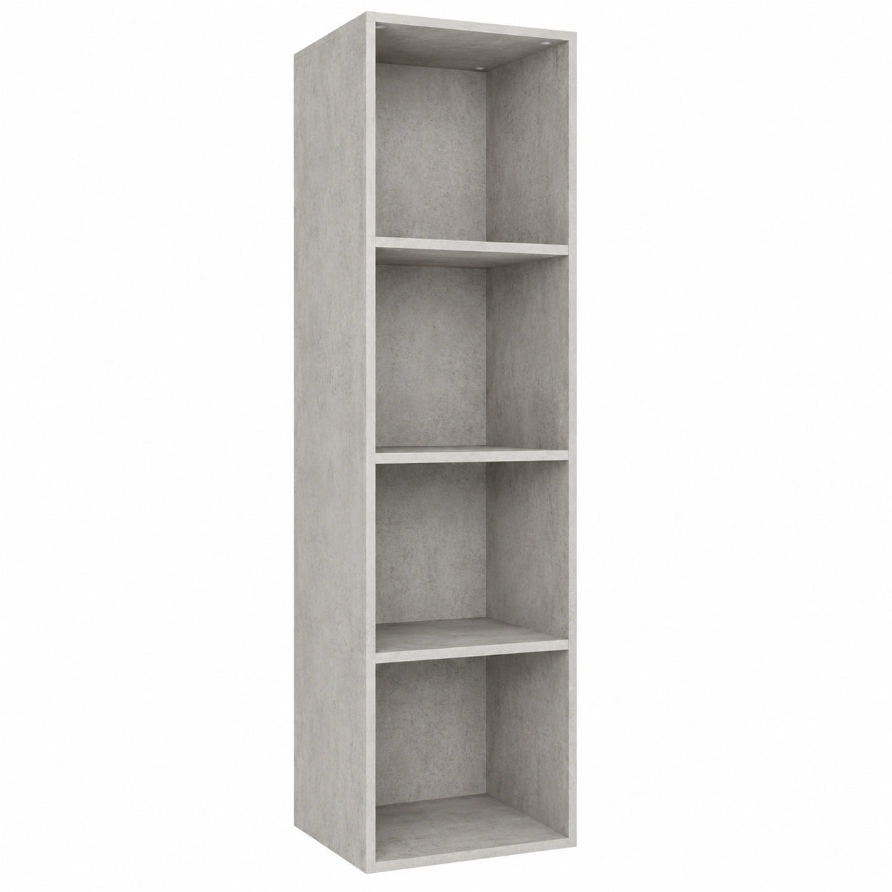 Estantería Modular Convertible para TV y Libros, 4 Niveles, Color Gris Cemento