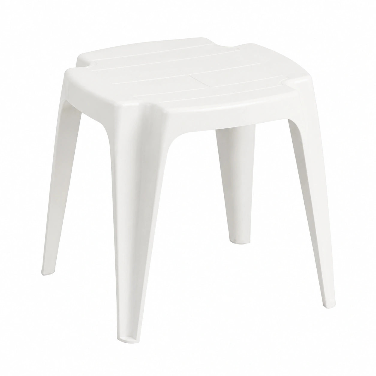 Mesa Auxiliar Blanca de Exterior - Resistente y Práctica