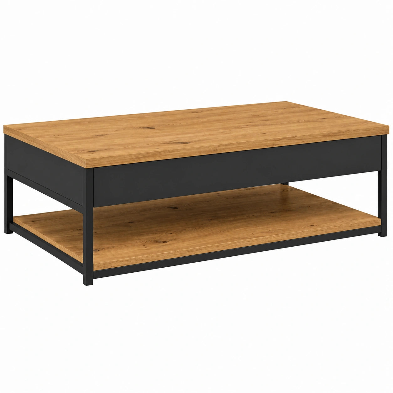 Alacena de Madera Roble Negro con Puertas de Vidrio 35x37x109 cm para Comedor