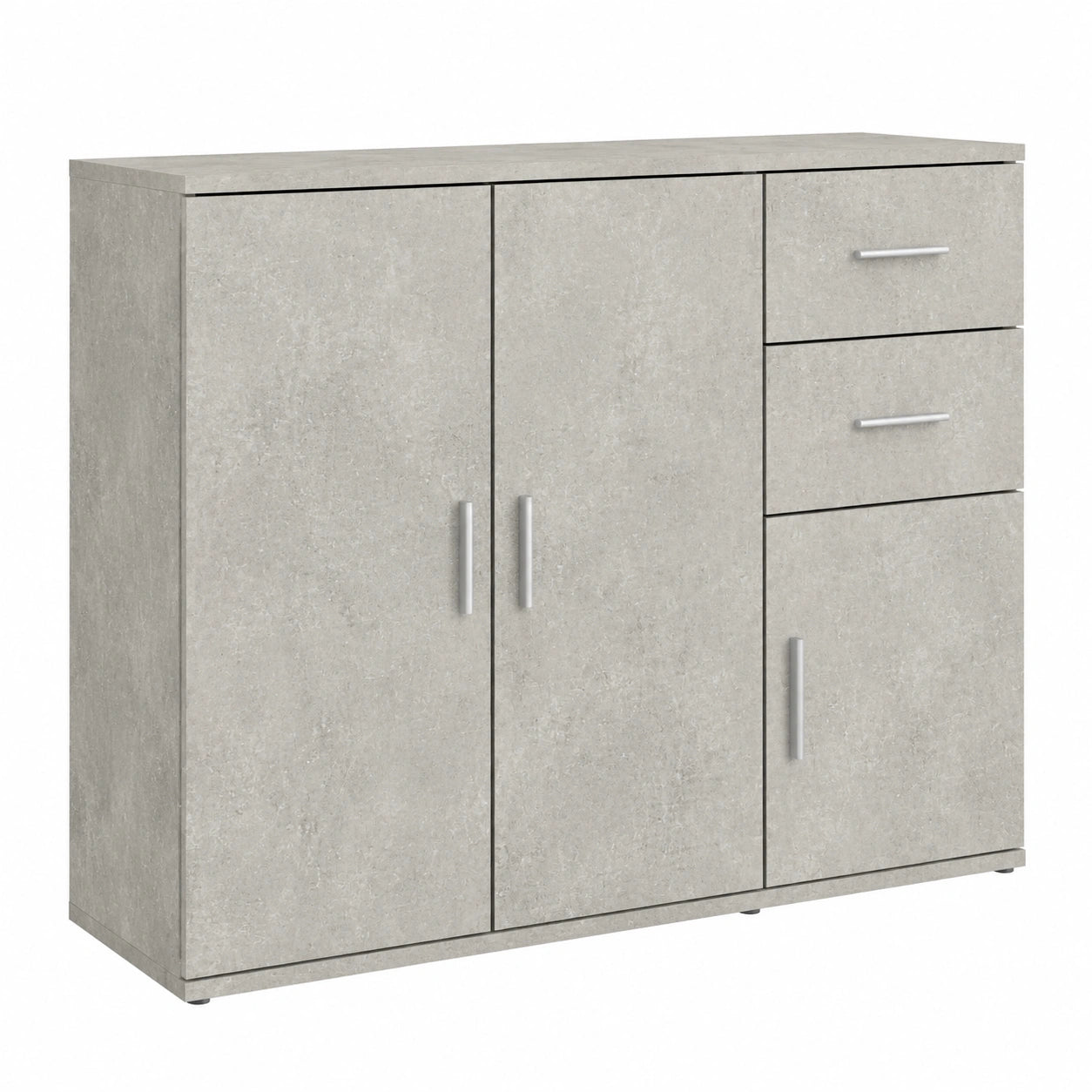 Aparador Moderno de Madera en Gris Hormigón 91x30x75 cm