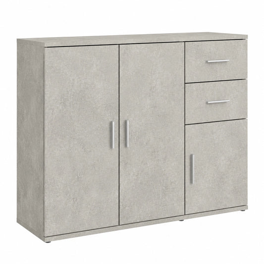 Aparador Moderno de Madera en Gris Hormigón 91x30x75 cm