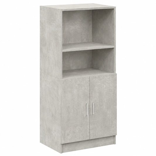 Armario de Cocina de Madera Compuesta en Gris Hormigón 57x42x132 cm