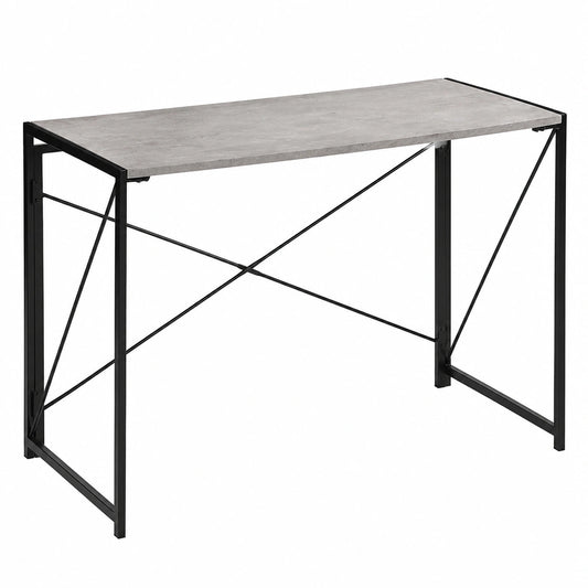 Escritorio Gaming Plegable Versa Jack, 74x45x90 cm, Madera y Metal, Gris