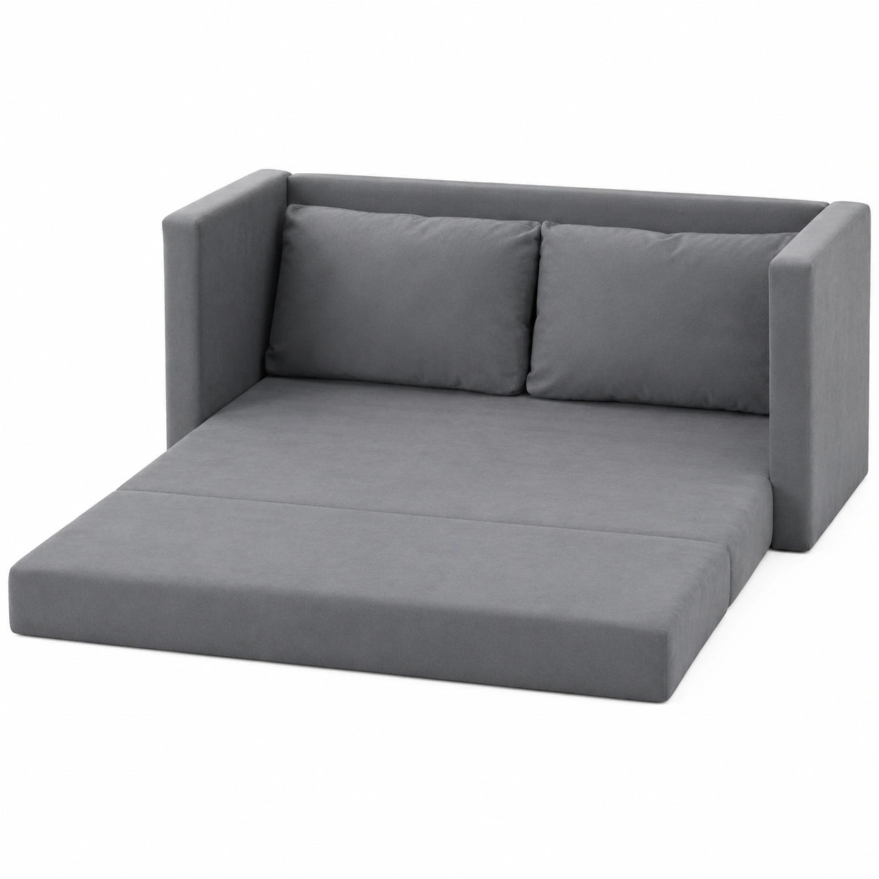 IKAYAA Sofá Cama Matrimonial Convertible Futón Compacto Gris Oscuro